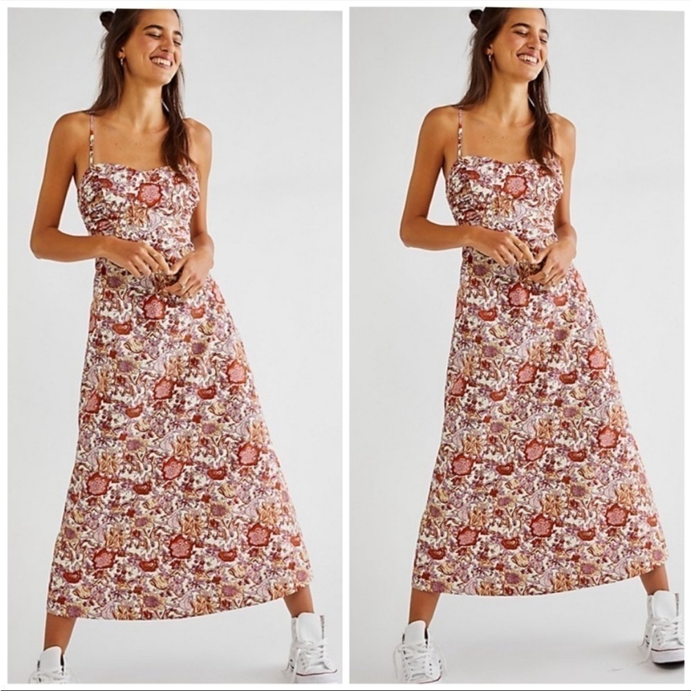 Free People Ruby's Midi Dress floral size XS